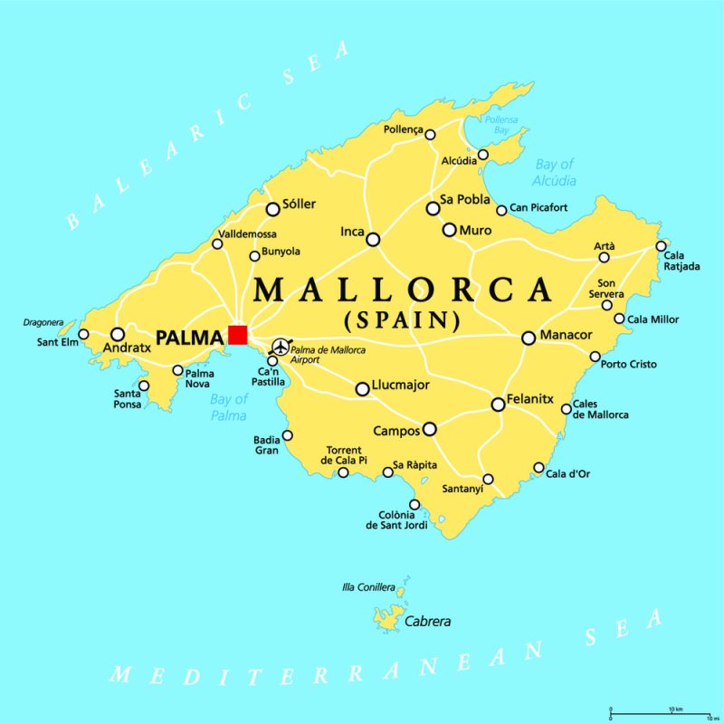 馬略卡島地圖