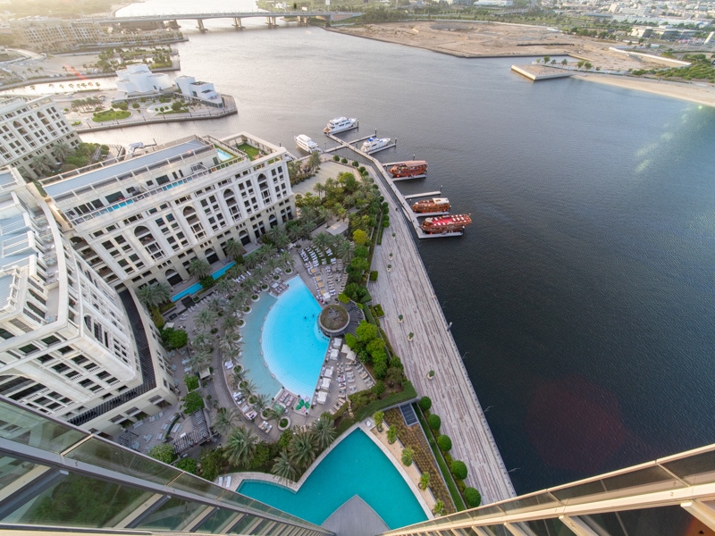 Impresionante vista que actualicé | Vista del arroyo de Dubái