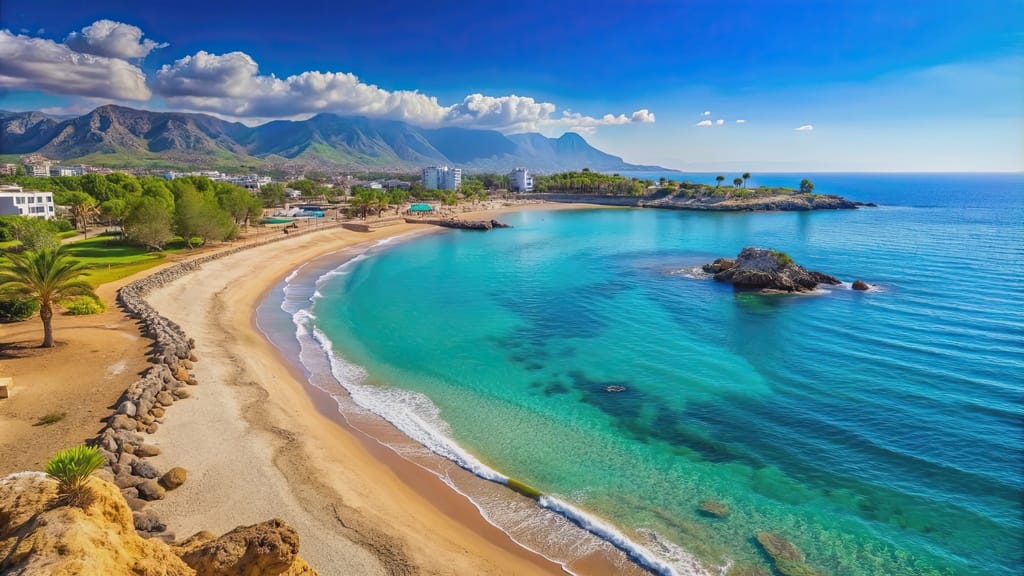 beach in kyrenia, north cyprus